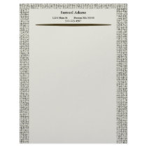 "Executive Nubby - Customizable" letterhead