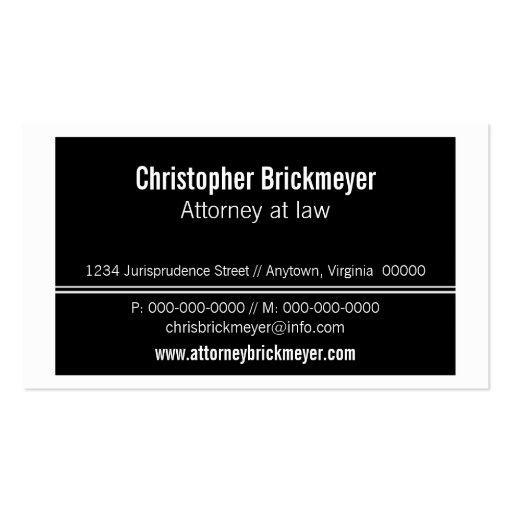 Executive Professional Business Card, Black