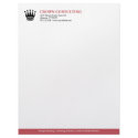 Executive red stripe custom logo professional letterhead