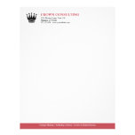 Executive red stripe custom logo professional custom letterhead