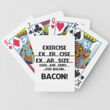 Exercise..BACON Bicycle Poker Cards