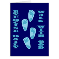 Exercise Daily - Walk with God (Matt 11:28-30) Card