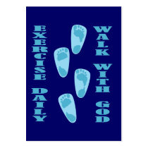 Exercise Daily - Walk with God Tract Card / Business Cards