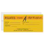 Exercise Dance Pilates Gift Certificate Giveaways rack cards