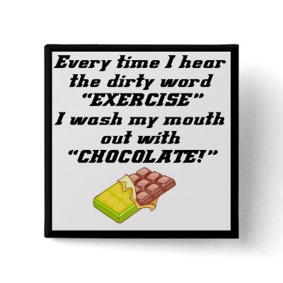 Exercise Dirty Word Funny T-shirts Gifts pinback button