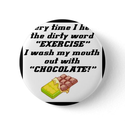 Exercise Dirty Word Funny T-shirts Gifts pinback button