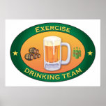Exercise Drinking Team Posters