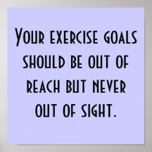 Exercise Goals Posters