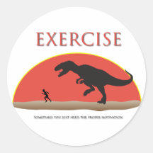 Exercise - Proper Motivation Round Sticker