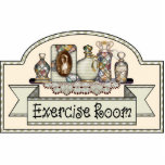 "Exercise Room" - Decorative Door Sign photo sculptures