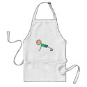 Exercise Stick Figure Green aprons by stick_figures Exercise Stick Figure Green aprons
