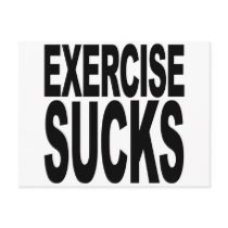 Exercise Sucks postcards