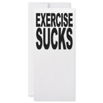 Exercise Sucks rack cards