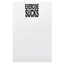 Exercise Sucks stationery