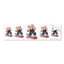 Exercise Teddy Bear Bumper Sticker bumper stickers by FlowerswithFeelings Exercise Teddy Bear Bumper Sticker bumper stickers