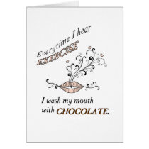 Exercise With Chocolate cards by TheObeseNation Exercise With Chocolate cards