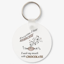 Exercise With Chocolate keychains by TheObeseNation Exercise With Chocolate keychains