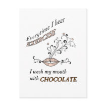 Exercise With Chocolate postcards by TheObeseNation Exercise With Chocolate postcards
