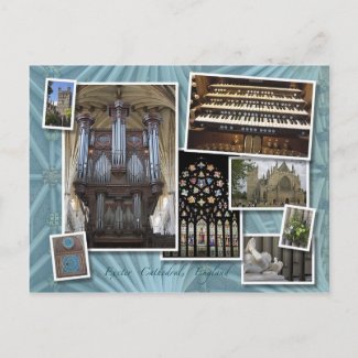 Exeter Cathedral, UK - montage  postcard