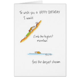 EXHAUSTED AND MUDDY GREETING CARD