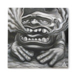 Exhausted Kaiju Refrigerator Magnet