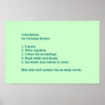 Exhortations for Christian Writers posters