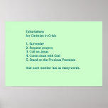 Exhortations for Christians in Crisis Poster