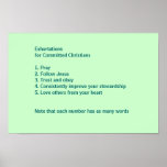 Exhortations for Comitted Christians Poster