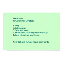 Exhortations for Comitted Christians posters