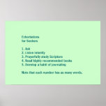 Exhortations for Seekers Posters