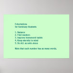 Exhortations for Seminary Students Posters