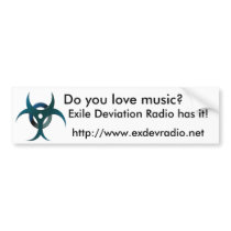 Exile Deviation Radio Bumper Sticker bumper stickers by DJHockeyman Exile Deviation Radio Bumper Sticker bumper stickers