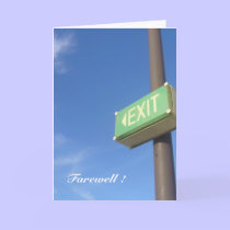 exit farewell cards