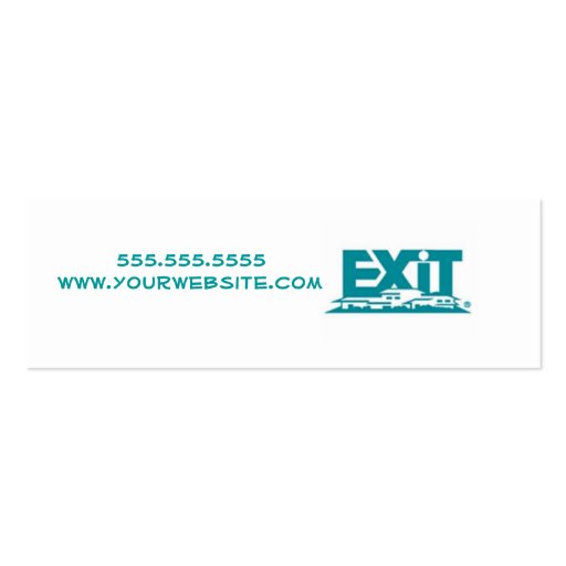 Exit Realty Simply Sold. Skinny Business Card (back side)