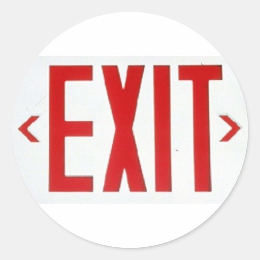 Exit stickers Zazzle