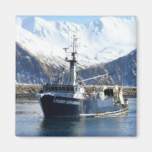 Exodus Explorer, Fishing Trawler in Dutch Harbor, Refrigerator Magnet