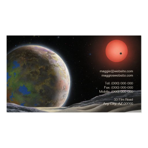 Exoplanet Business Card (back side)