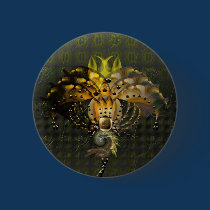Exotic alien flower buttons by talisbird Exotic alien flower buttons