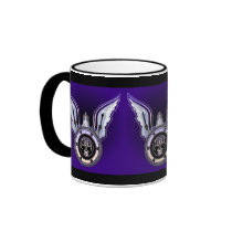 exotic angel wings with skull medallion mugs by japonisme exotic angel wings with skull medallion mugs