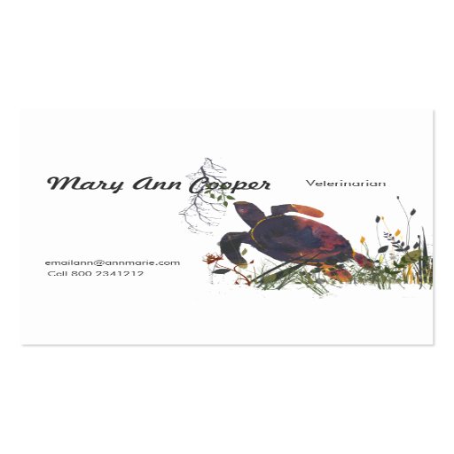 Exotic Animal - Turle Business Card (front side)