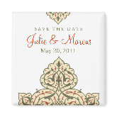 Exotic Arabic Graphic Save The Date Magnets magnet
