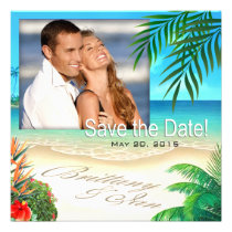 Exotic Beach (ask me to put your names in sand) Custom Invites
