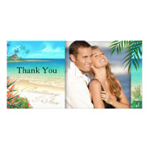 Exotic Beach ask me to put your names in the sand Picture Card