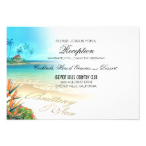 Exotic Beach Reception ask me about names in sand Invitations