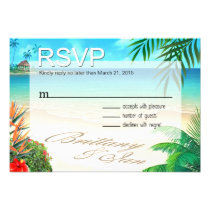 Exotic Beach RSVP ask me to put your names in sand Announcement