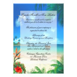 Exotic Beach Wedding "Faux Vellum" Invitation
