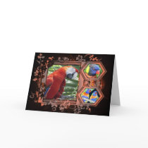 Exotic Birds Greeting Card