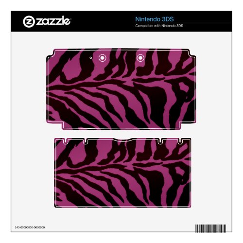 Exotic Burgundy Zebra Skins Skin For The 3ds