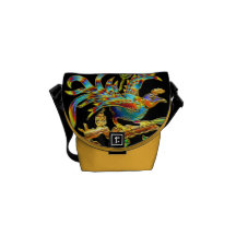 Exotic Cloisonné Bird Bag Messenger Bag