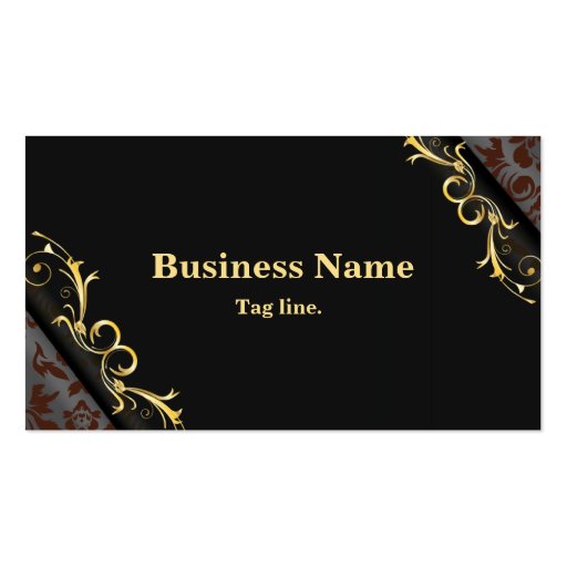 Exotic Damask Business Card (front side)